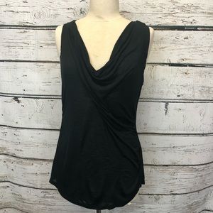 New Directions Sleeveless Cowl Neck Black Medium